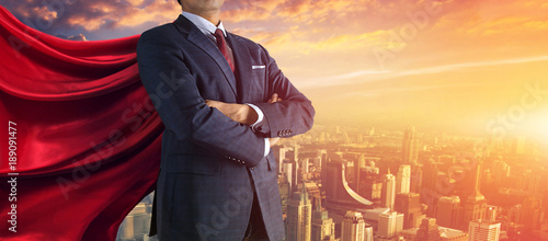 Fotomural Business superhero. Mixed media