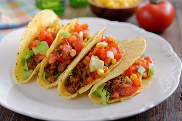 Tacos with ground beef