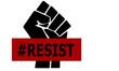 Hashtag Resist - Raised Fist - Black Power