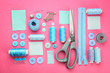 © Africa Studio - Different threads and sewing accessories on color background