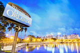Fototapeta Na ścianę - Downtown Orlando. City skyline. Located in Lake Eola Park, Orlando, Florida, USA.