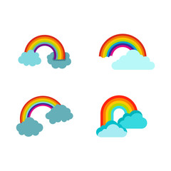 Wall Mural - Rainbow icon set, flat style
