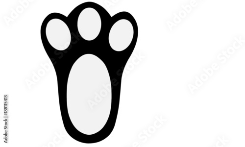 Rabbit Paw Print Stock Vector | Adobe Stock