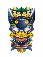 Classic Chinese Deity Mask