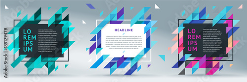 Fotomural Vector modern bright frame for text.