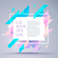 Wall Mural - vector modern bright frame for text.