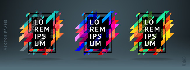 Wall Mural - Vector modern framework for text for hipsters.