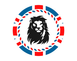 Wall Mural - lion leo beast british image vector circle