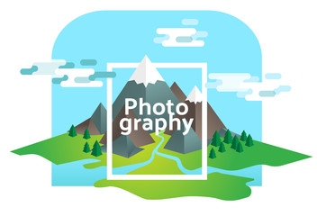 Photography illustrated concept 