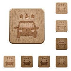 Canvas Print - Car wash wooden buttons