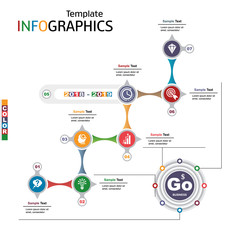Wall Mural - infographics business template elements