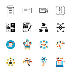 Canvas Print - Information icon set