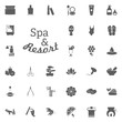 Spa and Recreation letter icon. Spa and Recreation vector set icons. Set of 33 spa icons.
