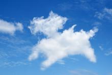 Blue Sky Background With White Cloud Look Like A Annimal