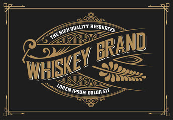 Vintage design. Whiskey label style