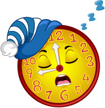 Clock Mascot Sleep Bedtime Illustration