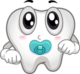 Wall Mural - Tooth Mascot Baby Illustration