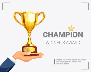 Wall Mural - winner award champion trophy poster