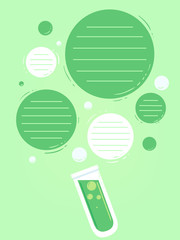 Canvas Print - Test Tube Bubbles Background Illustration