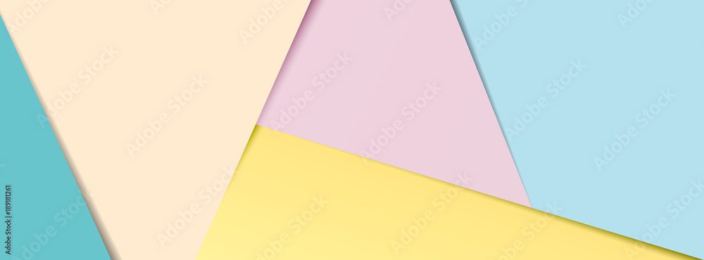Pastel paper banner - obrazy, fototapety, plakaty 
