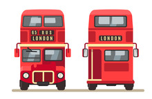 Red Traditional London Bus.