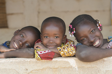 Gorgeous African Black Children Portrait Smiling and Laughing