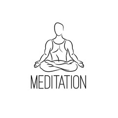 Wall Mural - Meditation vector illustration