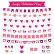 Valentines Day decoration and design elements set