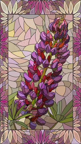 Dekoracja na wymiar  ilustracja-wektorowa-lubinu-fioletowego