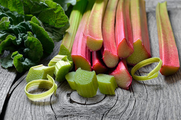 Wall Mural - Fresh rhubarb