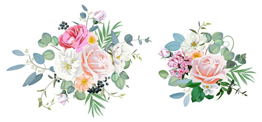 2 bouquets for decoration greeting cards