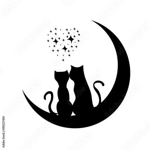 Aşık kediler çizimi Stock Illustration Adobe Stock