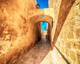 Victoria, Gozo island, Malta: narrow street in the Cittadella, also known as Citadel, Castello