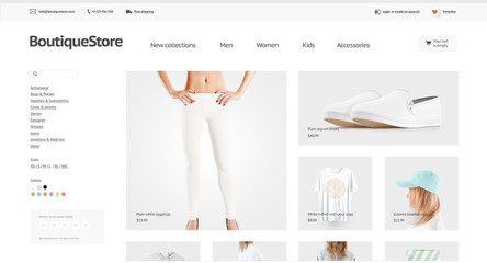 fashion web store template mock up isolated, 3d illustration. clothing web page interface mockup. in