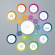 © amelisk - Infographics template 9 options with circle