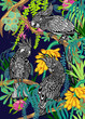 © Casiegraphics - Cockatoos with fruits in a tropical rainforest