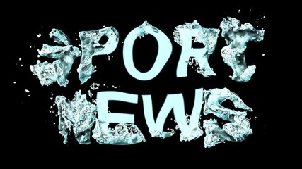 Wall Mural - word sport news. animation of the text sport news on isolated background