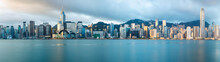 Hong Kong Skyline In The Morning Over Victoria Harbour, Hong Kong China