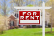 © Andy Dean - Left Facing For Rent Real Estate Sign In Front of House.