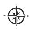 retro style compass icon, wind rose vintage compass icon