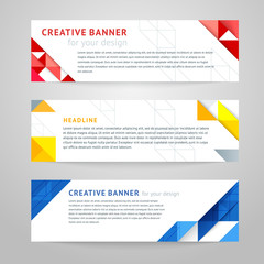 Wall Mural - Vector set of abstract design templates horizontal banner