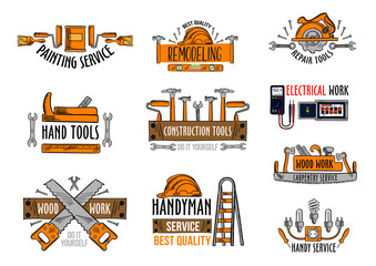 vector icons house construction repair work tools