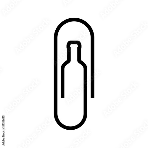 Logotipo Clip Con Silueta Botella Vino Negro En Fondo Blanco Buy This Stock Vector And Explore Similar Vectors At Adobe Stock Adobe Stock
