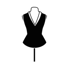 Sticker - elegant blouse for women in manikin vector illustration design