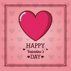 Canvas Print - Happy valentines day card icon vector illustration graphic design