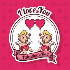 Canvas Print - Happy valentines day card icon vector illustration graphic design