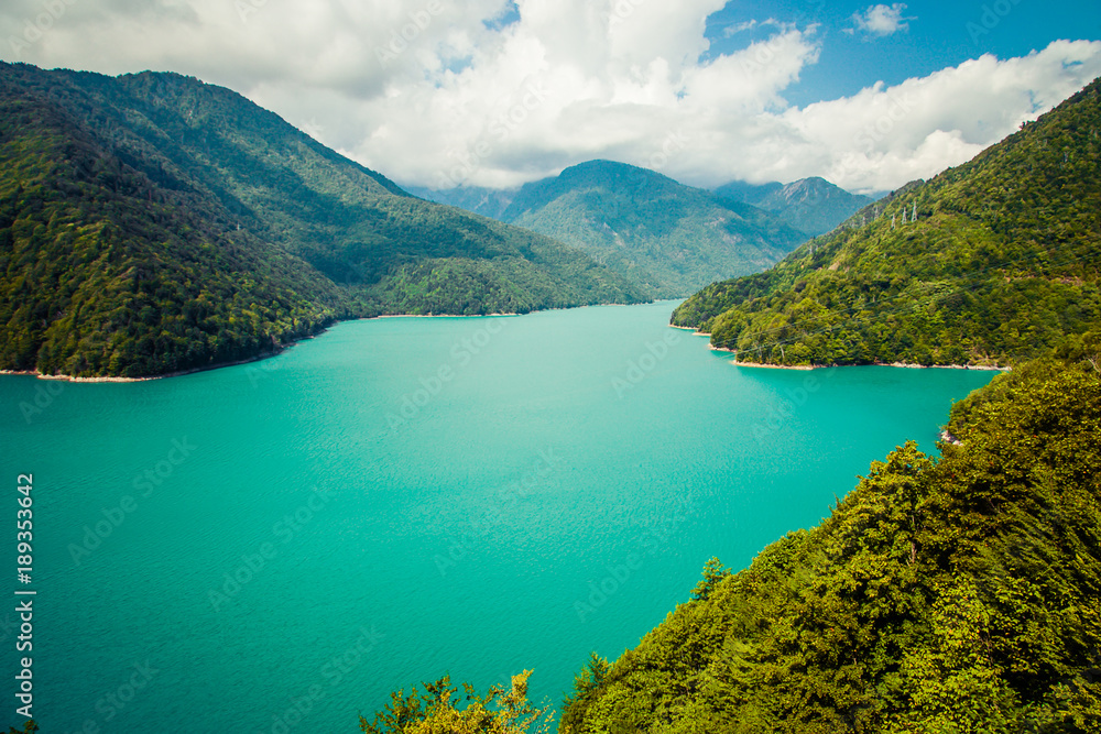 Enguri The Enguri Dam - hydroelectric dam on the Enguri River in Georgia. HES ...