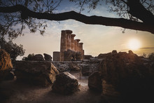 Sunset In The Valley Of The Temples - Agrigento - Sicily