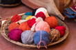 Colored alpaca wool