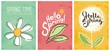 Hello spring seasonal banners collection